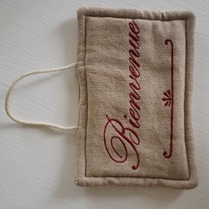 Fabric Hanging Bienvenue Sign